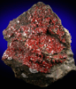 Vanadinite, Calcite and Mottramite from Apache Mine (Vanadium Shaft), 8 km north of Globe, Gila County, Arizona