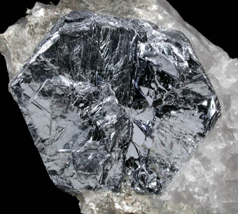 Molybdenite on Quartz from Moly Hill Mine, La Motte Township, Qubec, Canada