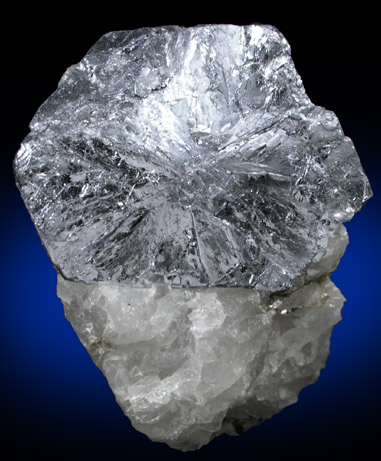 Molybdenite on Quartz from Moly Hill Mine, La Motte Township, Qubec, Canada