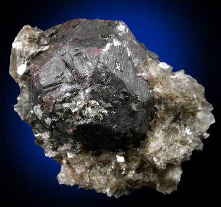 Almandine Garnet with Muscovite from Hedgehog Hill, Peru, Oxford County, Maine