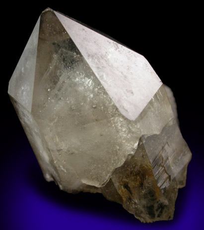 Quartz var. Smoky with rare {4041} crystal faces from Moat Mountain, Hale's Location, Carroll County, New Hampshire