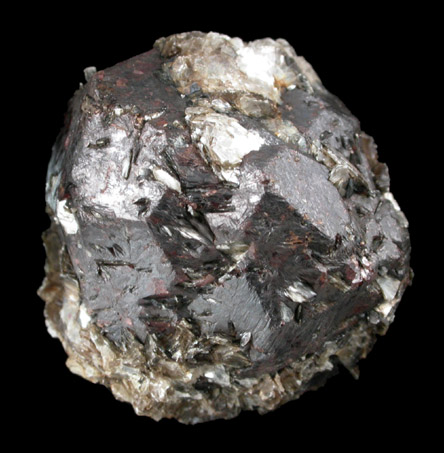 Almandine Garnet with Muscovite from Hedgehog Hill, Peru, Oxford County, Maine