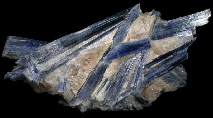 Kyanite in Quartz from Barra do Salinas, Coronel Murta, Minas Gerais, Brazil