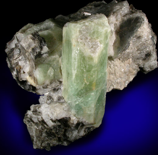 Beryl in Quartz and Muscovite from McGinnis Mine, Wentworth, Grafton County, New Hampshire