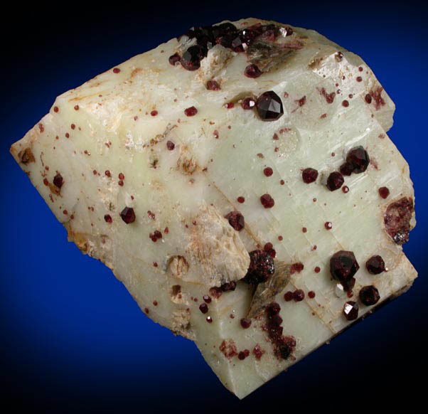 Spessartine Garnet on Microcline from Shigar Valley, Skardu District, Gilgit-Baltistan, Pakistan