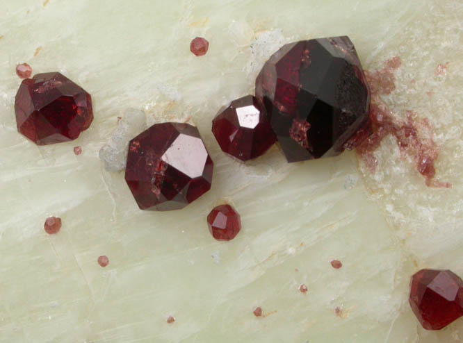 Spessartine Garnet on Microcline from Shigar Valley, Skardu District, Gilgit-Baltistan, Pakistan