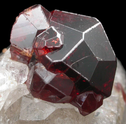 Spessartine Garnet on Quartz from Shigar Valley, Skardu District, Baltistan, Gilgit-Baltistan, Pakistan