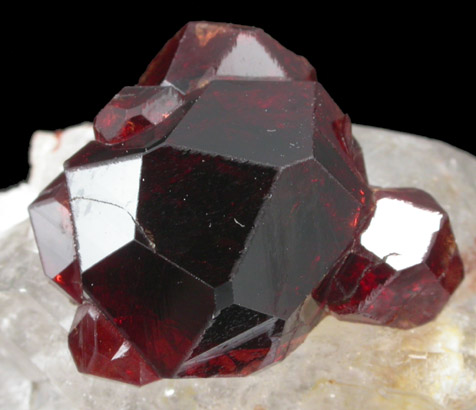 Spessartine Garnet on Quartz from Shigar Valley, Skardu District, Baltistan, Gilgit-Baltistan, Pakistan