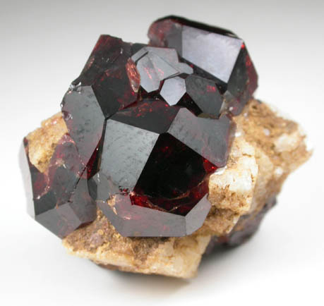 Spessartine Garnet on Microcline from Shigar Valley, Skardu District, Baltistan, Gilgit-Baltistan, Pakistan