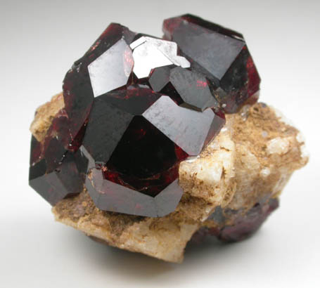 Spessartine Garnet on Microcline from Shigar Valley, Skardu District, Baltistan, Gilgit-Baltistan, Pakistan