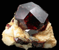 Spessartine Garnet on Microcline from Shigar Valley, Skardu District, Baltistan, Gilgit-Baltistan, Pakistan