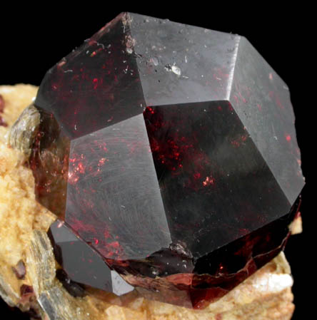 Spessartine Garnet on Microcline from Shigar Valley, Skardu District, Baltistan, Gilgit-Baltistan, Pakistan