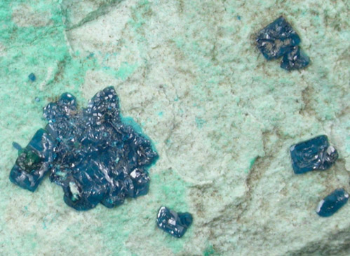 Cornetite from L'Etoile du Congo Mine, Lubumbashi, Katanga (Shaba) Province, Democratic Republic of the Congo (Type Locality for Cornetite)