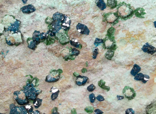 Cornetite with Pseudomalachite from L'Etoile du Congo Mine, Lubumbashi, Katanga Copperbelt, Haut-Katanga Province, Democratic Republic of the Congo (Type Locality for Cornetite)