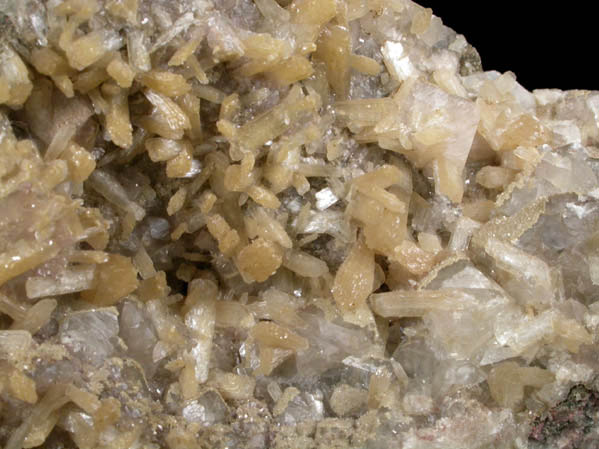 Stilbite-Ca on Calcite from Laurel Hill (Snake Hill) Quarry, Secaucus, Hudson County, New Jersey