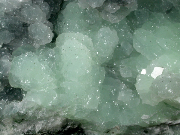 Prehnite with Calcite from O and G Industries Southbury Quarry, Southbury, New Haven County, Connecticut