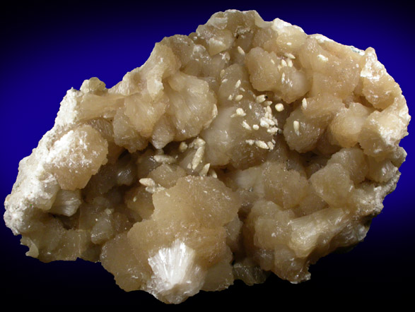 Stilbite-Ca with Calcite from Upper New Street Quarry, Paterson, Passaic County, New Jersey