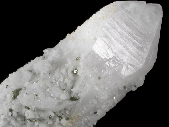 Quartz var. Milky Quartz with Pyrite from (Camp Bird Mine), Ouray District, Ouray County, Colorado