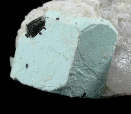 Turquoise pseudomorph after Beryl from Apache Canyon Mines, Turquoise Mountains, San Bernardino County, California