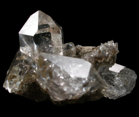 Quartz var. Herkimer Diamonds from Diamond Acres (Hastings Farm), Fonda, Montgomery County, New York