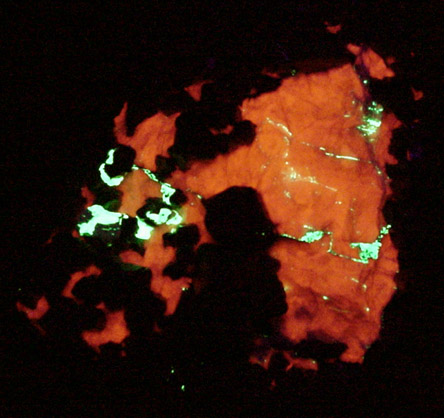 Franklinite with Calcite and Willemite from Sterling Mine, Ogdensburg, Sterling Hill, Sussex County, New Jersey (Type Locality for Franklinite)