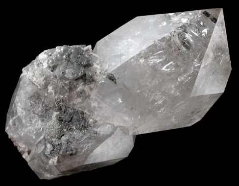 Quartz var. Herkimer Diamond with Dolomite from Eastern Rock Products Quarry (Benchmark Quarry), St. Johnsville, Montgomery County, New York