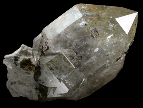 Quartz var. Herkimer Diamond with Pyrite from Eastern Rock Products Quarry (Benchmark Quarry), St. Johnsville, Montgomery County, New York