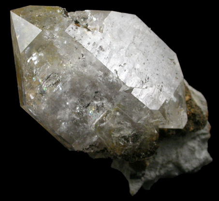 Quartz var. Herkimer Diamond with Pyrite from Eastern Rock Products Quarry (Benchmark Quarry), St. Johnsville, Montgomery County, New York