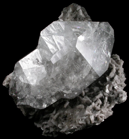 Quartz var. Herkimer Diamond on Dolomite from Eastern Rock Products Quarry (Benchmark Quarry), St. Johnsville, Montgomery County, New York