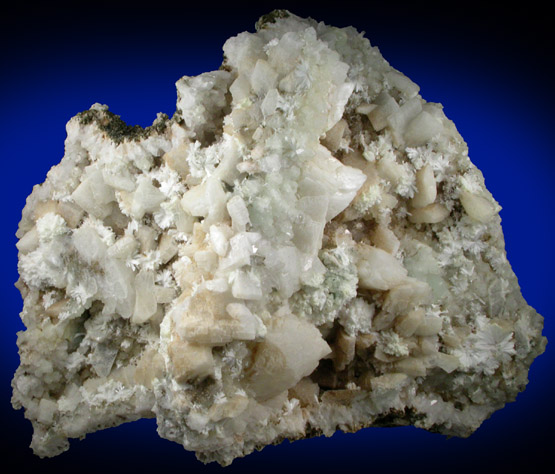 Heulandite-Ca, Prehnite, Laumontite, Quartz from Upper New Street Quarry, Paterson, Passaic County, New Jersey