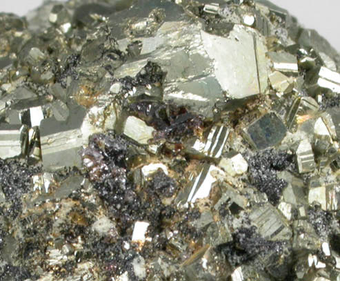 Pyrite with Talc and Magnetite from ZCA Pierrepont Mine, Grange Ore Body, Pierrepont, St. Lawrence County, New York