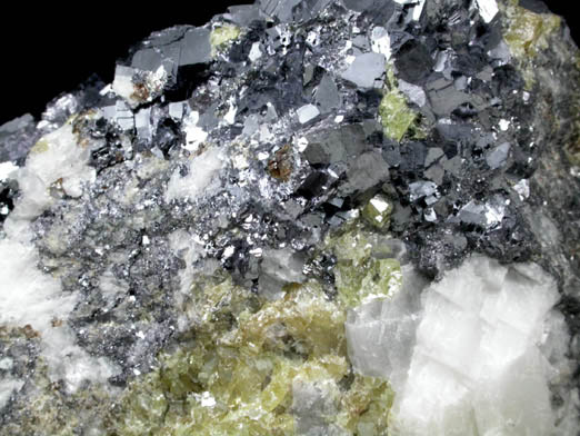 Galena, Sphalerite, Barite from Lime Crest Quarry (Limecrest), Sussex Mills, 4.5 km northwest of Sparta, Sussex County, New Jersey
