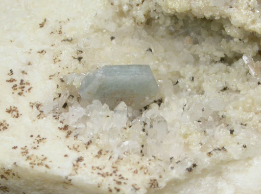 Fluorapatite, Quartz, Cookeite on Albite from Harvard Quarry, Noyes Mountain, Greenwood, Oxford County, Maine