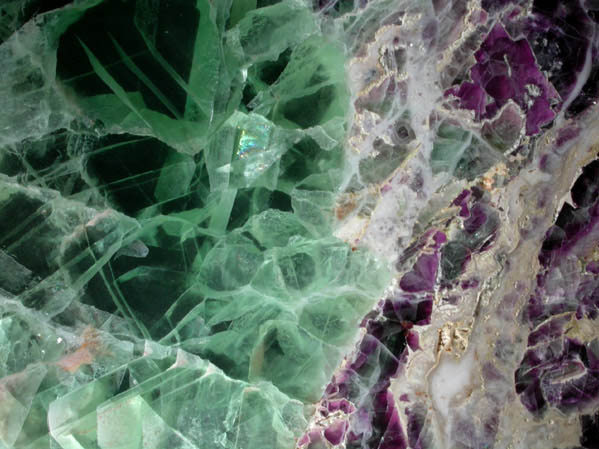 Fluorite (polished slab) from China