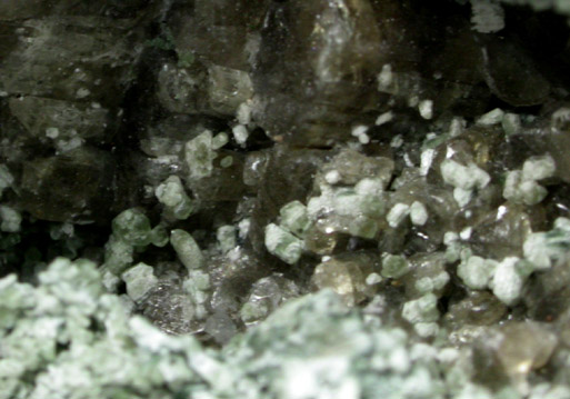 Diopside and Vesuvianite from Goodall Farm Quarry, 600 meter Prospect, Sanford, York County, Maine