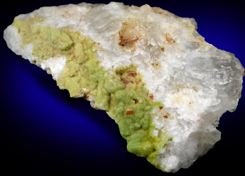 Wulfenite on Pyromorphite over Quartz from Manhan Lead Mines, Loudville District, 3 km northwest of Easthampton, Hampshire County, Massachusetts