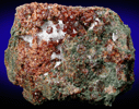 Grossular Garnet with Diopside and Calcite from Old Mine Plaza construction site, Mine Hill, Trumbull, Fairfield County, Connecticut