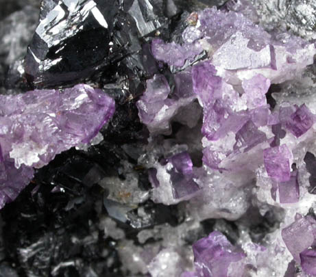 Fluorite, Sphalerite, Quartz from Cave-in-Rock District, Hardin County, Illinois