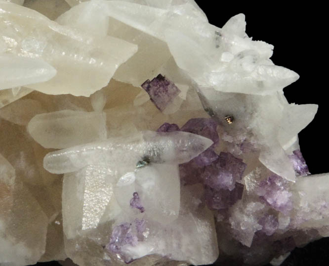 Calcite with Fluorite from Cave-in-Rock District, Hardin County, Illinois