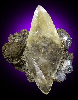 Calcite with Galena, Chalcopyrite from Tri-State Lead-Zinc Mining District, near Joplin, Jasper County, Missouri