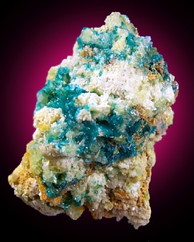 Dioptase with Wulfenite from Tiger, Arizona