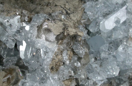 Celestine from Route 13 road cut, Chittenengo Falls, Madison County, New York