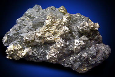 Pyrite on Tetrahedrite from Casapalca, Peru