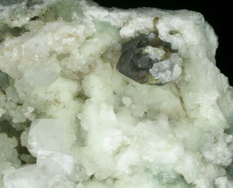 Sphalerite, Prehnite, Calcite from O and G Industries Southbury Quarry, Southbury, New Haven County, Connecticut