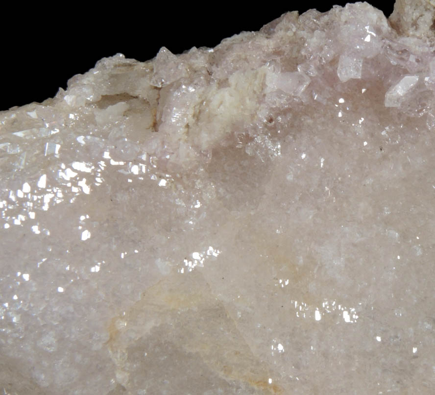 Quartz var. Rose Quartz Crystals on Smoky Quartz from Rose Quartz Locality, Plumbago Mountain, Newry, Oxford County, Maine