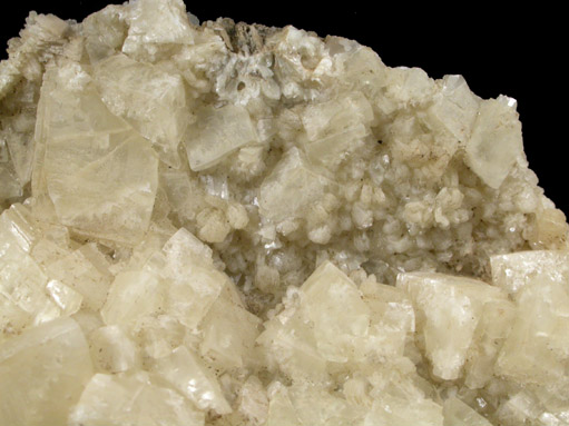 Calcite and Stilbite-Ca from Chimney Rock Quarry, Bound Brook, Somerset County, New Jersey