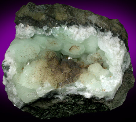 Prehnite with Goethite from Millington Quarry, Bernards Township, Somerset County, New Jersey