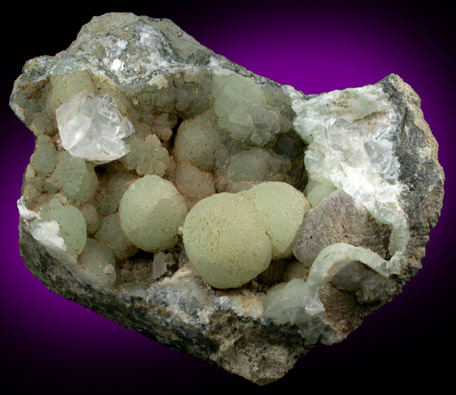 Prehnite with Goethite from Millington Quarry, Bernards Township, Somerset County, New Jersey