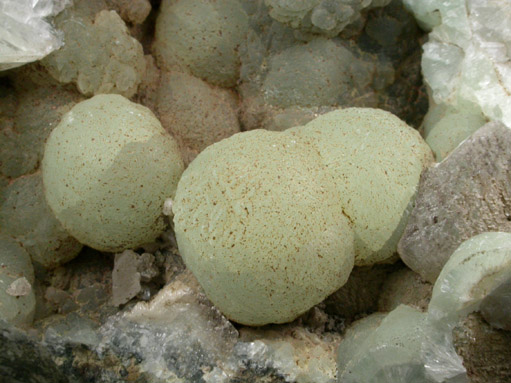 Prehnite with Goethite from Millington Quarry, Bernards Township, Somerset County, New Jersey