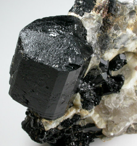 Schorl Tourmaline in Quartz from Harvard Quarry, Noyes Mountain, Greenwood, Oxford County, Maine